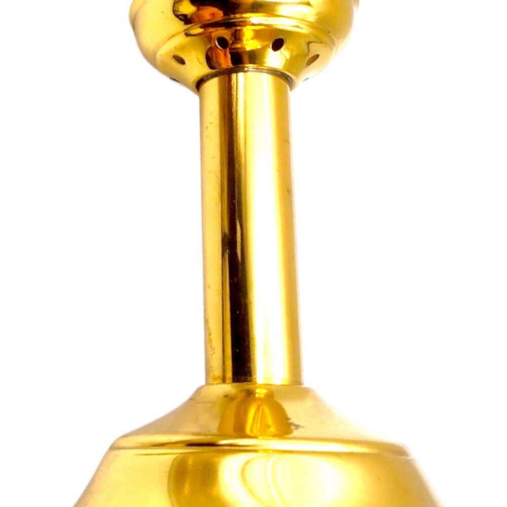 Vintage Gold Brass Candle Stick Holder Oil Lamp Base 6.5" Made In England - Picture 7 of 16
